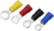 Xiaojiang Store 100PCS/LOT Red Copper Cold Pressure Terminal O Type Circular Preinsulated Terminal RV5.5-5(Blue)