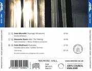 VARIOUS ARTISTS NEW CHAMBER WORKS: ANNA MEREDITH, ALEXANDER GOEHR, COLIN MATTHEW