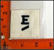 Military Patches US Navy Distinguishing Mark Black E New Old Stock #T1856