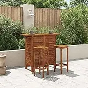 Solid Acacia Wood Bar Table - 110x50x105cm High Top Outdoor Dining Table for Cocktail, Bistro, Pub, Party - Foldable, Portable, Small Tables