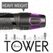KiWAV Pair Purple Tower Aluminum Bar End weight with Black Base for Kawasaki