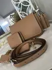 New Tory Burch Thea Web Flap Crossbody And Matching Bifold Wallet Tiramisu