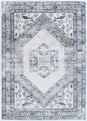 Opaline Cream Light Grey Traditional Rug