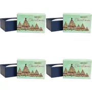 4PK LVD Christmas Tree Scented Bath Soap Bar w/ Box Body Fragrance 9x6cm Green