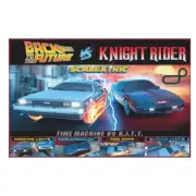 SCALEXTRIC "BACK TO THE FUTURE V'S KNIGHT RIDER", 1/32, INC 2 CARS & 532CM OF...