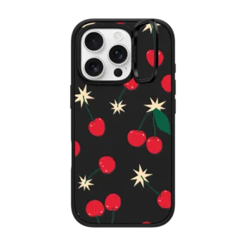 iPhone 16 Pro Impact Ring Stand Case MagSafe Compatible Cherry Bomb