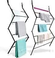 BLACK+DECKER Over-The-Door Expandable Telescopic Drying Rack, Black