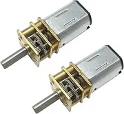 CHANCS N20 Small DC 3V 100RPM Shaft Length 10mm Geared Motor with Metal Gear Box for DIY RC Toys 2PCS