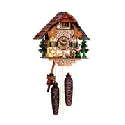 VINTAGE UN-USED Herbert Herr German 8 Day Musical Lumberjack Cuckoo Clock