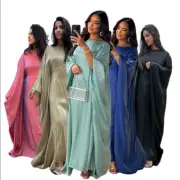 Abaya Prayer Kaftan Women Farasha Robe Maxi Dress Muslim Batwing Summer Caftan