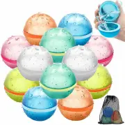 Reusable Magnetic Refillable Water Balls Summer Outdoor Water Toy for Kids and Adults Self Sealing Quick Filling Water B
