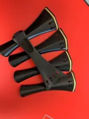 5pcs Ebony Violin Hill Style Tailpiece 4/4 Size Fiddle Violin Parts