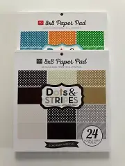 Echo Park Dots & Stripes 8 x 8 Paper Pad-Multiple Variations Available-U Choose