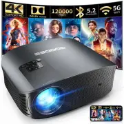 4K Projector w/ WiFi And Bluetooth Supported, FHD 1080P Mini Projector