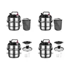 Mini Cooking Pot Cookware Pressure Canner Portable Rice Cooker for Camping All