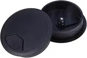 Sosoport 2pcs Round Wire Box Cover Hole Cover Abs Plastic Computer Desk Cable Cover Desk Cable Hole Cover Office Furniture Wiring c