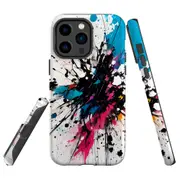 For iPhone 14 Pro Tough Protective Cover, Dark Splatter