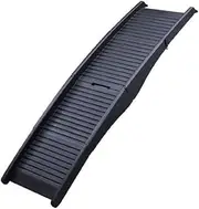Furbulous Folding Dog Ramp, Portable Car SUV Travel Stair Step for Pets, Puppy Pet Lightweight Vehicle Ladder Ramp Climbing Sturdy Non-Skid Foldable Dog Stair Ramp - Black