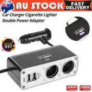 Car Charger Cigarette Lighter Double Power Adapter Socket Splitter Dual USB 12V