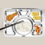Partition Plate Compartment Dinner Plate Portion Control Reusable Camping