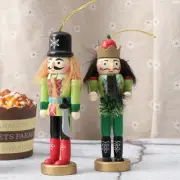 Xmas Tree Decoration Wooden Nutcrackers Decorations Small Nutcracker Ornaments