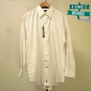 Nordstroms SmartCare Wrinkle Free Long Sleeve Button Up Dress Shirt Mens 16 x 32