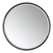Vinnova Cuneo 28" Round Bathroom Vanity Wall Mount Mirror Matte Black Frame