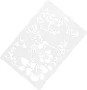 SEWACC 3pcs Drawing Stencils Hollow Hummingbird Flower Patterns for Creative Painting Scrapbooking and Art Projects for Boys and Girls and Craft Enthusiasts
