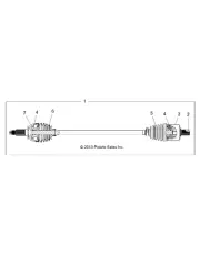 Polaris CV Joint, Genuine OEM Part 2204363, Qty 1