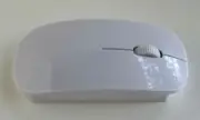 Computer Mouse Wireless Scroll Wheel White, Red LED USB Dongle for Laptop PC Mac