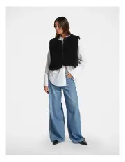 [Decjuba] Cassidy Cropped Shearling Vest