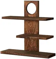Desktop Teacup Rack Solid Wood Small Rack Tea Set Tea can Storage Retro Purple Clay Pot Bogu Rack,A-38x10x40cm