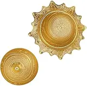 OSALADI Small Decorative Storage Bowl for Snack Nut Candy Metal Storage Holder Lid European Style Wedding Party