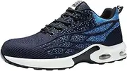 [FouncY] Safety Shoes Mens Safety Trainers Womens Steel Toe Cap Trainers Lightweight Work Trainers Safety Boots Breathable Comfortable Industrial Sneakers-Blue||41