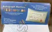 GRADUATION CLASS AUTOGRAPH PILLOWCASE 20” x 30” MEMORIES SUPER CUTE!!