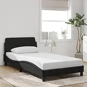 Bed Frame Without Mattress Black 107x203 cm King Single Velvet Bed/Accessories