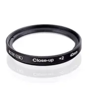 43mm +2 High Definition Close Up Macro Lens Sony Canon Nikon DSLR + FREE Pouch
