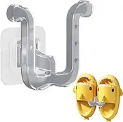 Slipper Hanger Rack - Slippers Display Hanger, Slipper Hanger Hook | Heavy Duty Sticky Hook, Multifunctional Shoe Organizer for Slippers, Sneakers, Storage Hanger for Bathroom Door Entrance
