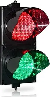 Red/Green Stop and Go Light, Led Traffic Signal Light,200mm(8inch) Traffic Light, PC Housing Waterproof IP65 Industrial LED Traffic Stop Light, Cobweb Lens Warning Light