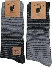 [MEBY] 2 Pairs Alpaca Socks Warm Thermal Socks Thick Fluffy Winter Socks Pre-washed Alpaca Wool Hiking Socks