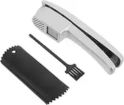ELAYARD 1Set Heavy Duty Garlic Press Tool Set with Peeler Brush Kitchen Gadget for Effortless Garlic Ginger Crushing Convenient Peeler Included