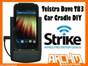 STRIKE ALPHA CAR CRADLE DIY BUILT-IN FAST CHARGER SECURE FOR TELSTRA DAVE T83