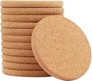 Premium 20Pack Round Cork Trivets and Coasters - 100 x 100 x 5mm - Absorbent Drink Coasters, Pot Trivets, and Plant Coasters - Natural Cork Bar Coasters for Kitchen and Home