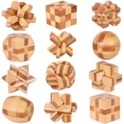 Wooden Kong Ming Lock Lu Ban Lock IQ Brain Teaser Educational Toy for Kids Child
