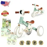 Sturdy 4-in-1 Toddler Tricycle with EVA Foam Wheels - Rollover Prevention Design