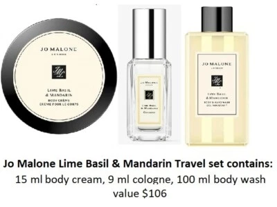 Jo Malone London Lime Basil & Mandarin Travel Collection Cologne + Creme + Wash