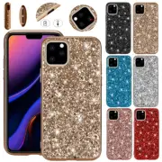 For iPhone 16 Pro Max XR XS 7 8 Plus Shockproof Glitter Soft Rubber Case Cover