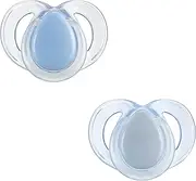 Tommee Tippee Nighttime soother, 6-18 months, 2 pack of glow in the dark soothers with reusable steriliser pod, Assorted Colours