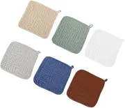 Gogogmee 6Pcs Burp Cloths Extra Absorbent Cotton Spit Up Rags Soft Muslin Washcloths for Newborns Versatile Accessories for Drool Sweat and Spit Up Management