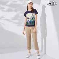 在飛比找momo購物網優惠-【Diffa】單邊貼袋長褲-女
